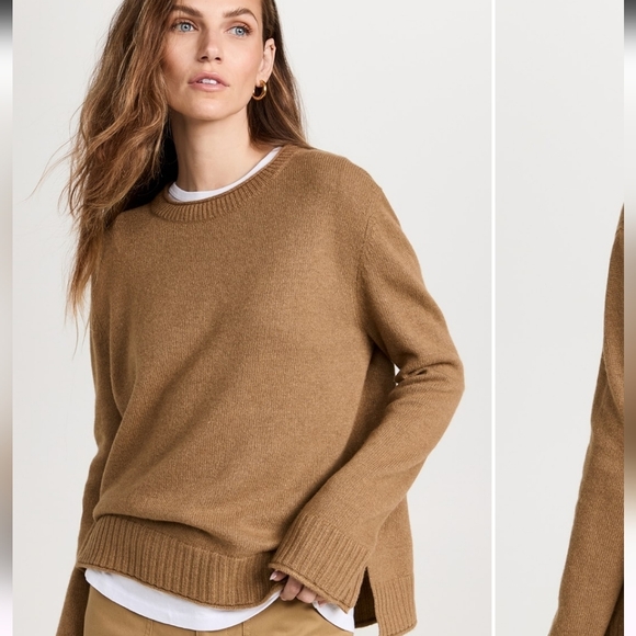 JENNI JAYNE EVERYDAY SWEATER WOOL/CASHMERE CREW NECK LONG SLEEVES SIZE MEDIUM - Picture 2 of 15